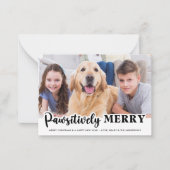 バジェットペットの写真年、レビュー中のかわいい犬の祝日 ノートカード (正面)