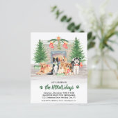 バジェットペットビジネスドッグラバーホリデーパーティー招待状 (スタンド正面)