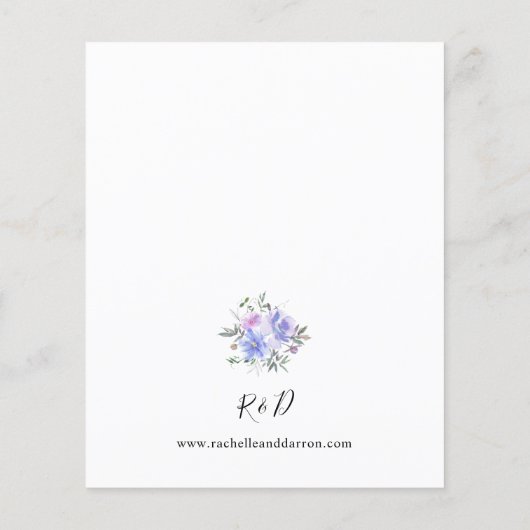 バジェットペリ&パープルフローラアー結婚チズ (裏面)