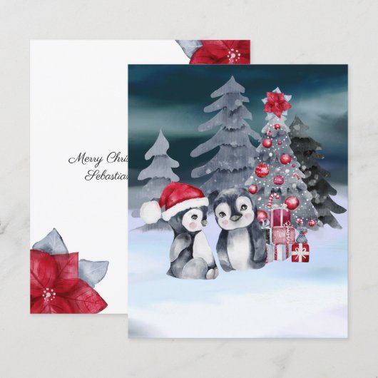 バジェットペンギンクリスマスツリーシーン (正面/裏面)