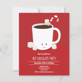 バジェットホットチョコレートクリスマスパーティの招待状