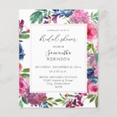 バジェットホットピンク&ネイビーブルーフローラブライダルシャワー2 (正面)