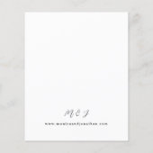 バジェットホットピンク&ネイビーブルー結婚フローラの3 チラシ (裏面)