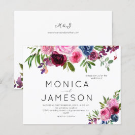 バジェットホットピンク&ネイビーブルー結婚フローラズ2