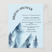 バジェットホリデーウィンターブライダルシャワー招待状 (正面)