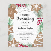 バジェットホリデークッキー飾ズパーティの招待状 (正面)