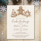 バジェットホリデークリスマスクッキー交換招待状