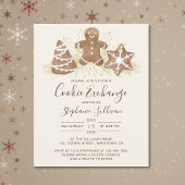 バジェットホリデークリスマスクッキー交換招待状
