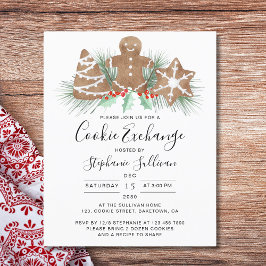 バジェットホリデークリスマスクッキー交換招待状