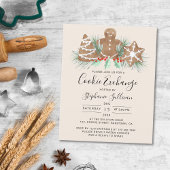 バジェットホリデークリスマスクッキー交換招待状