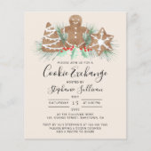 バジェットホリデークリスマスクッキー交換招待状 (正面)