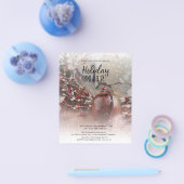 バジェットホリデーディナーパーティの招待状 チラシ (シングル)