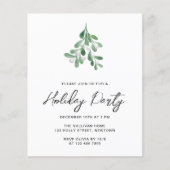 バジェットホリデーパーティー招待状 (正面)