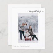 バジェットホリデー2写真モダン2024ミニマルカード (正面/裏面)