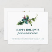 バジェットホリーアンドパインニューホームホリデームービングカード (正面/裏面)