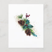 バジェットホリーベリーウィンターウェディング招待状 (裏面)