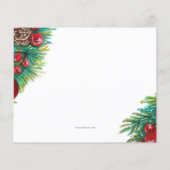 バジェットホリーベリーパインコーンホリデイムービングカード (裏面)