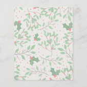 バジェットホリーベリーメリークリスマスフォトカード (裏面)