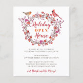 バジェットホリーベリーリースホリデーパーティーの招待 (正面)