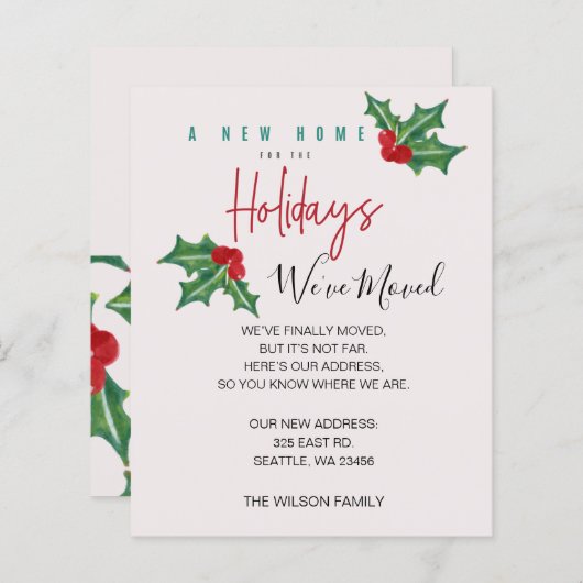 バジェットホリー引っ越しましたホリデーアナウンス (正面/裏面)