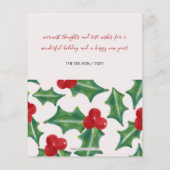 バジェットホリー引っ越しましたホリデーアナウンス (裏面)