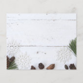 バジェットホワイトウッドクリスマスパーティの招待状 チラシ (裏面)