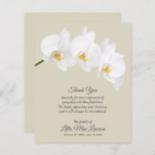 バジェットホワイトオーキッド葬儀メモリアルありがとう (正面/裏面)