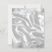 バジェットホワイトグレーシルバー瑪瑙ホワイトシルク結婚ズ (裏面)