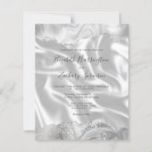 バジェットホワイトグレーシルバー瑪瑙ホワイトシルク結婚ズ (正面)