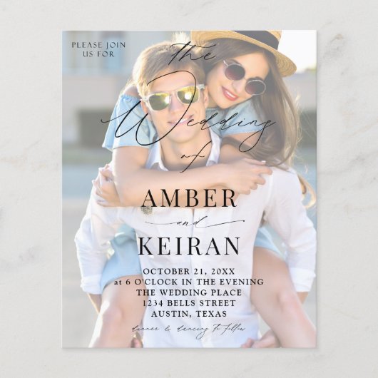 バジェットホワイトシェード結婚フォト チラシ (正面)