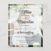 バジェットホワイトシック透明2写真QRコードRSVP (正面)