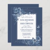 バジェットホワイトダスティブルーワイルドフラワー結婚のフローラ (正面/裏面)