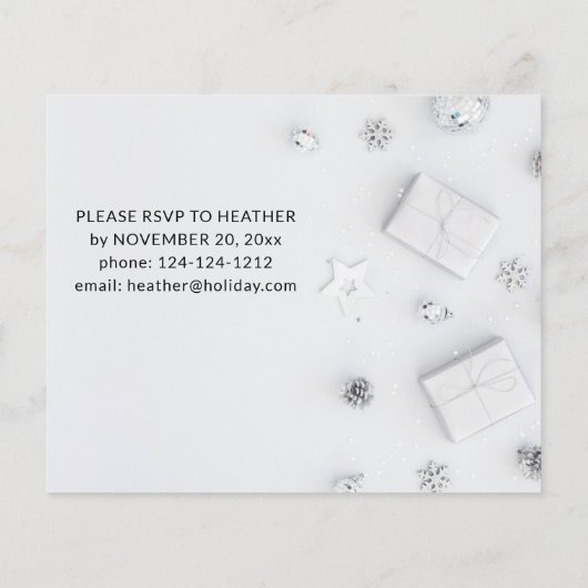 バジェットホワイトパインクリスマスパーティー チラシ (裏面)