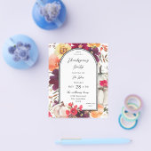 バジェットホワイトパンプキン秋フローラ感謝祭 チラシ (シングル)