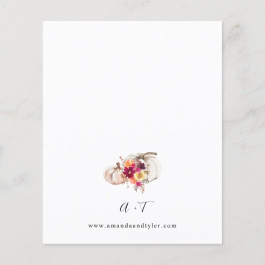 バジェットホワイトパンプキン秋結婚フローラ チラシ (裏面)