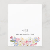 バジェットホワイトピンク&パープルフローラ結婚ズ (裏面)