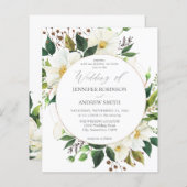 バジェットホワイトフローラと緑結婚の1 (正面/裏面)