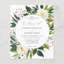 バジェットホワイトフローラと緑結婚の2