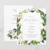 バジェットホワイトフローラ&グリーンブライダルシャワーV2 (正面/裏面)