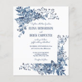 バジェットホワイトブルーワイルドフラワーバード結婚フローラ (正面)