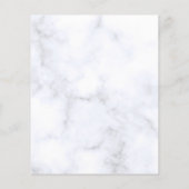 バジェットホワイトマーブル書道結婚式招待状 (裏面)