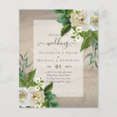 バジェットホワイトローゼズ招待状結婚ズシック (正面)