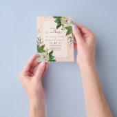 バジェットホワイトローゼズ招待状結婚ズシック チラシ (手)