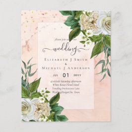 バジェットホワイトローゼズ招待状結婚ズシック チラシ