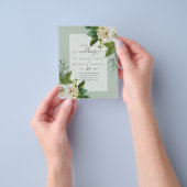 バジェットホワイトローゼズ招待状結婚ズシック チラシ (手)