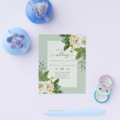 バジェットホワイトローゼズ招待状結婚ズシック チラシ (シングル)