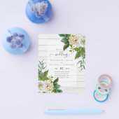 バジェットホワイトローゼズ招待状結婚ズシック チラシ (シングル)