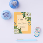 バジェットホワイトローゼズ招待状結婚ズシック チラシ (シングル)