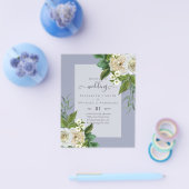 バジェットホワイトローゼズ招待状結婚ズシック チラシ (シングル)