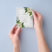 バジェットホワイトローゼズ招待状結婚ズシック チラシ (手)